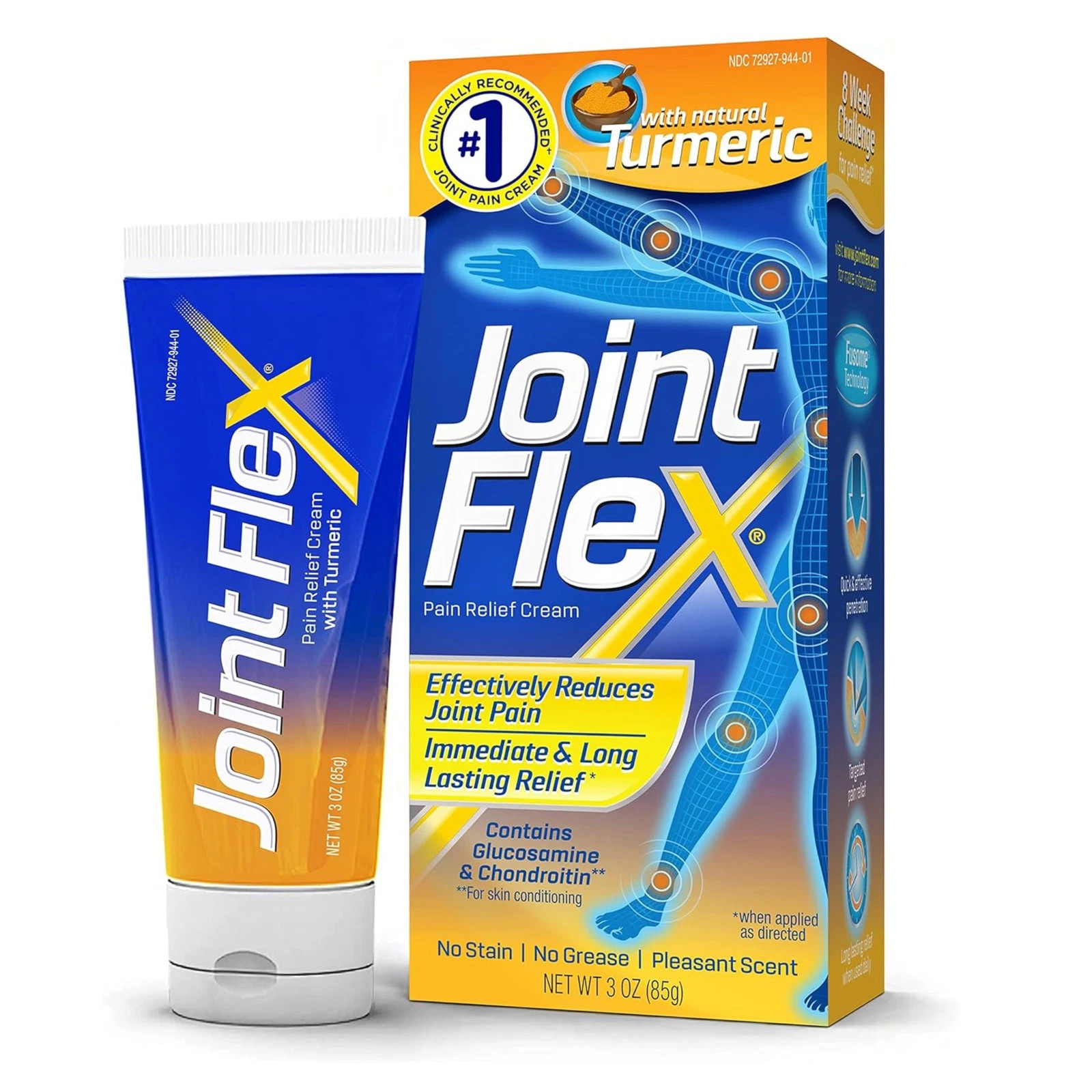 JOINTFLEX Pain Relief Cream Turmeric Arthritis Joint Pain 3oz Tube