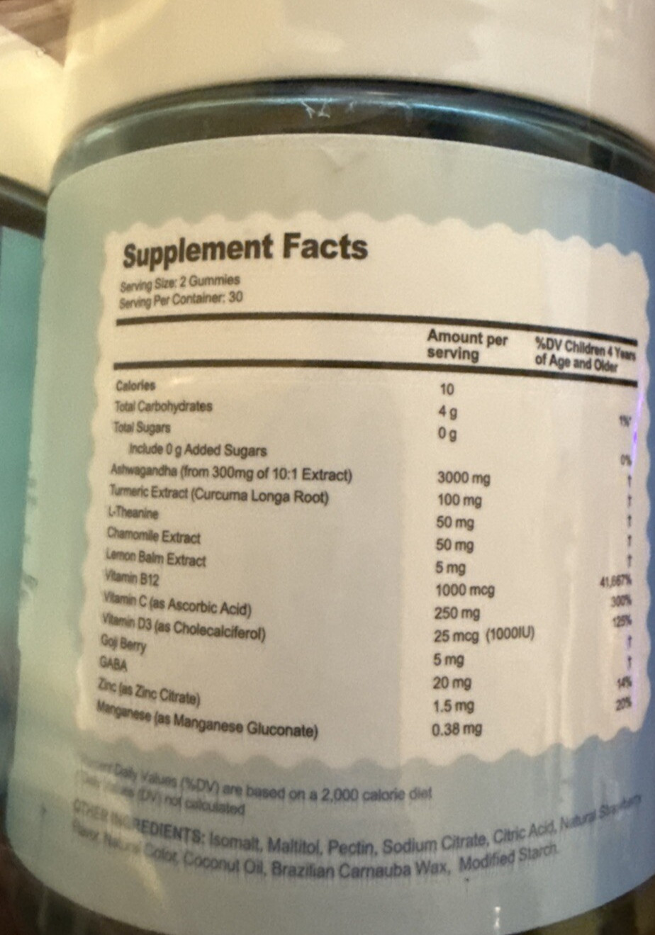 Ashwagandha Strawberry Gummies 2 Pk 60 in ea pk -2 per serv EXP 12/26 or later