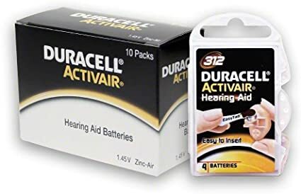 40 Duracell Activair Easy Tab Size 312 (40 batteries)