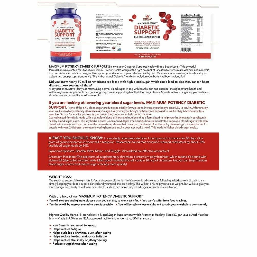 Diabetic Support Capsules Blood Sugar Level Weight Loss Ultimate Free Shipping