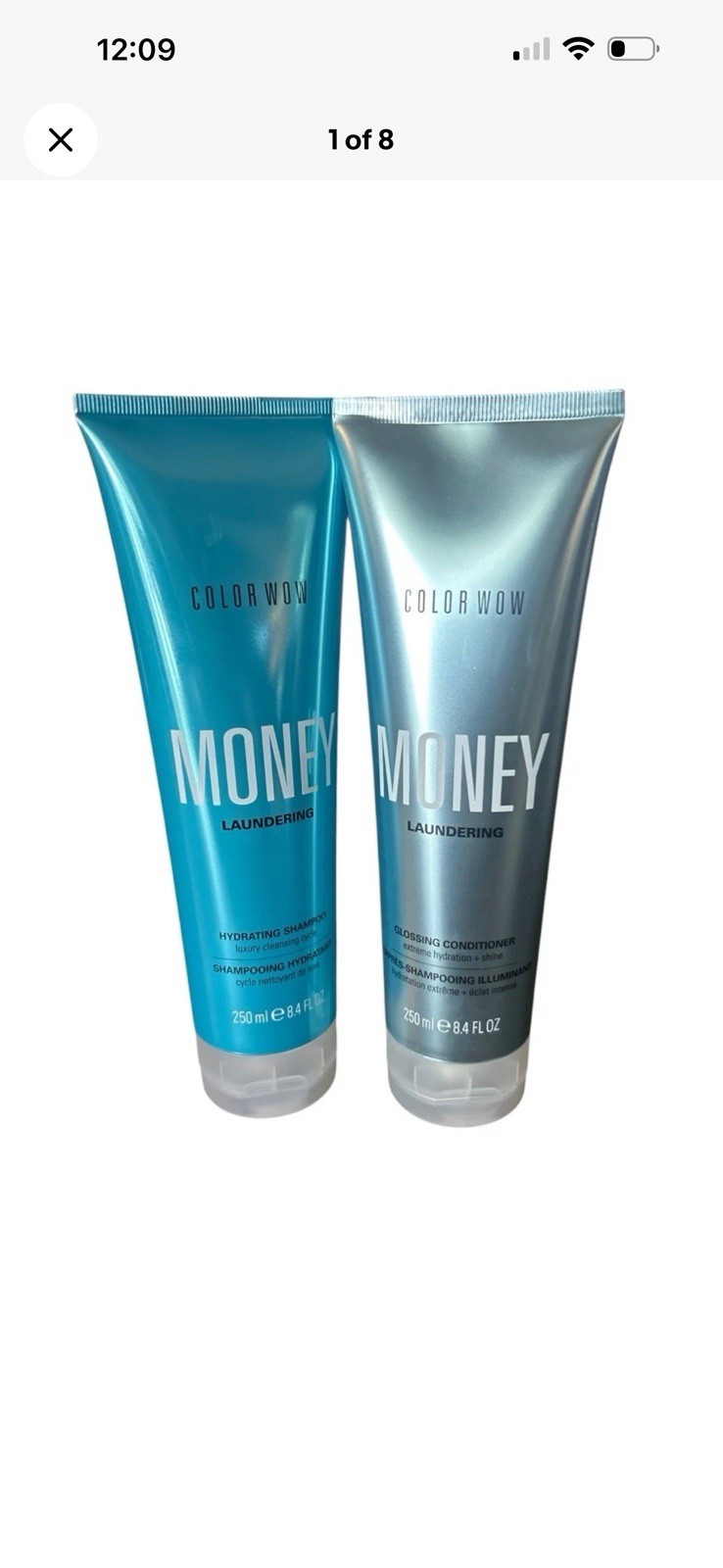 COLOR WOW Money Laundering Shampoo & Glossing Conditioner ‘Sealed’ 8.4oz Duo/New