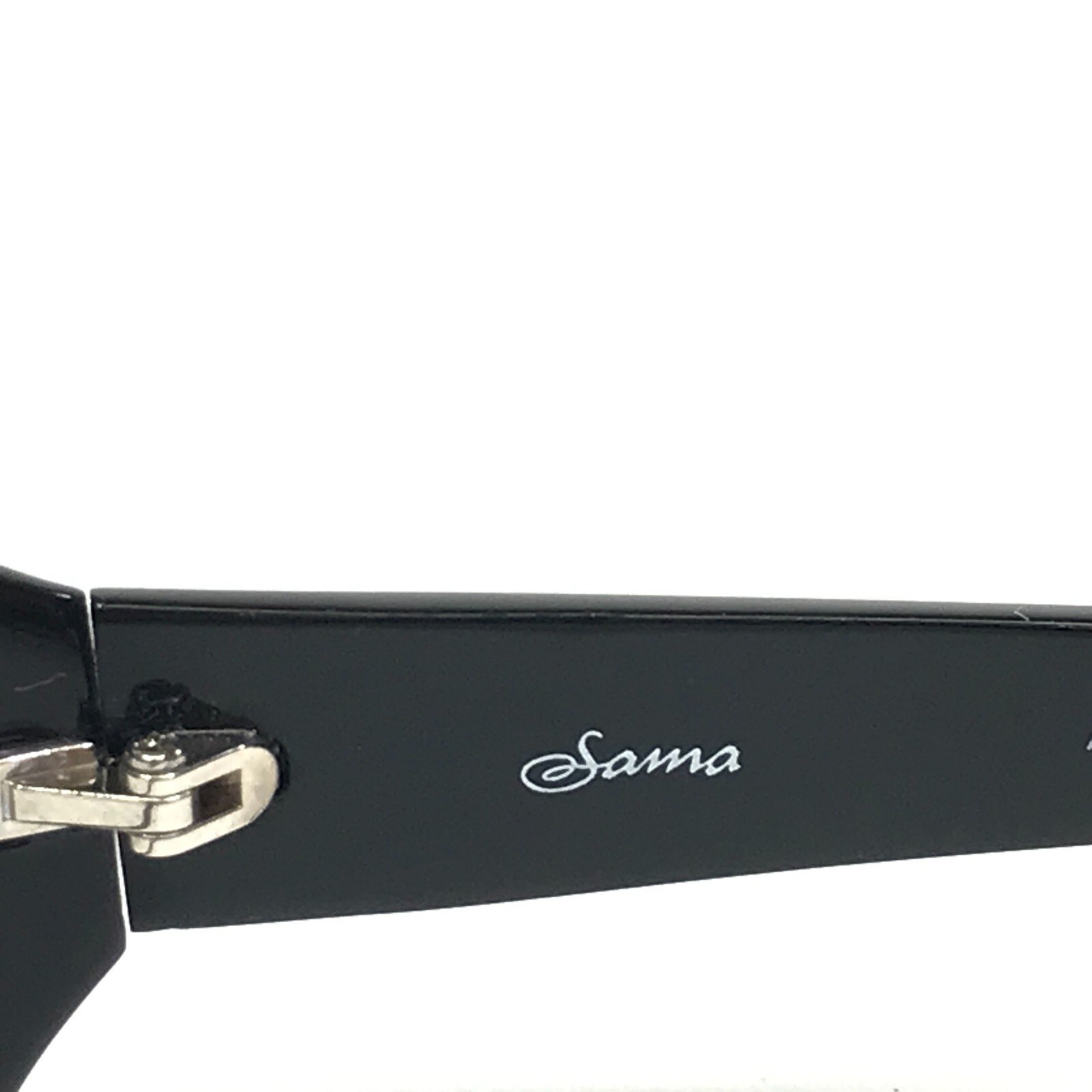 Sama Eyeglasses Frames APEX BLK Polished Black Rectangular Full Rim 53-18-138