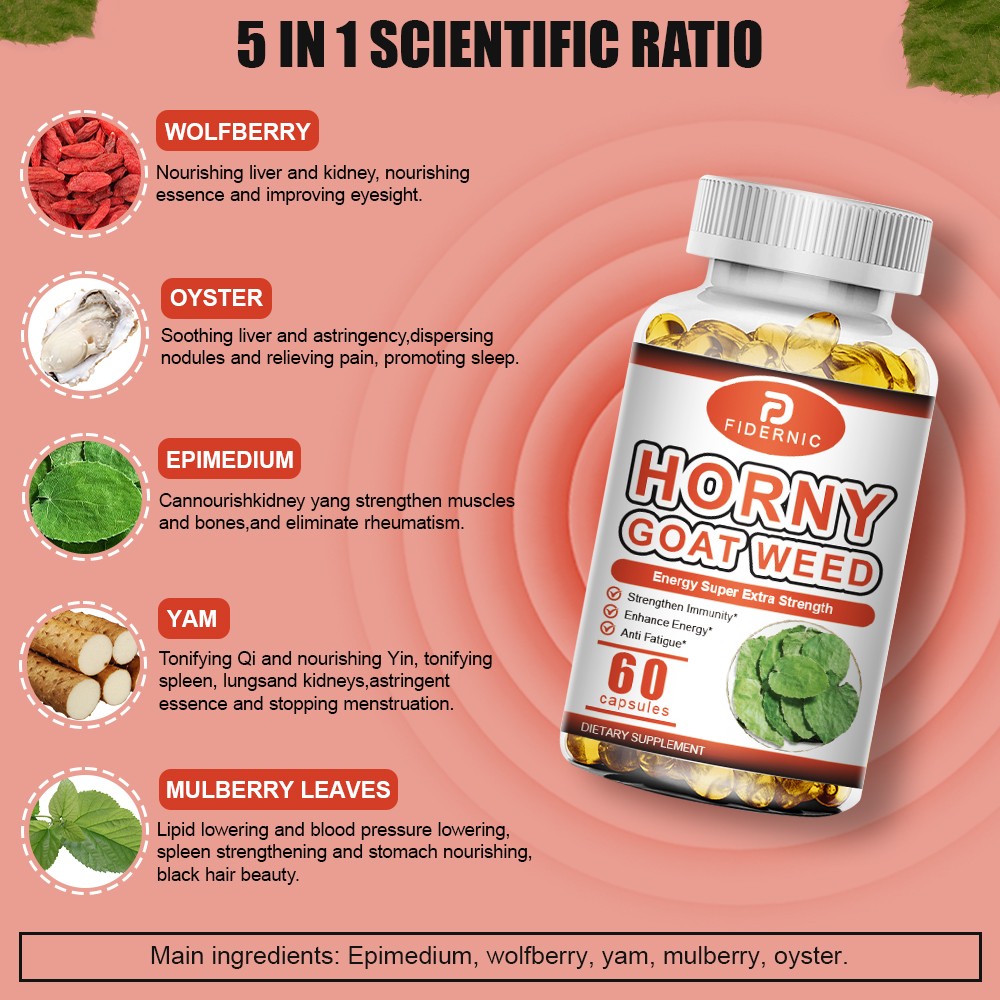 Horney Goat Weed for Men Strengthen Immunity Enhance Energy Anti Fatigue