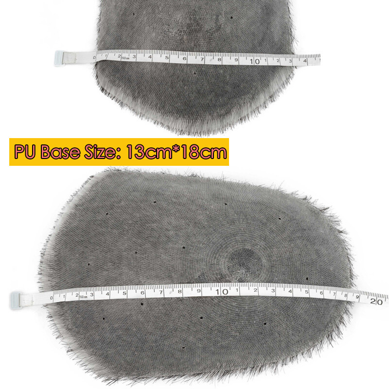 Ultra Thin PU Skin Mens Human Hair Toupee Hairpiece System Wigs Short Cut 6″X8″