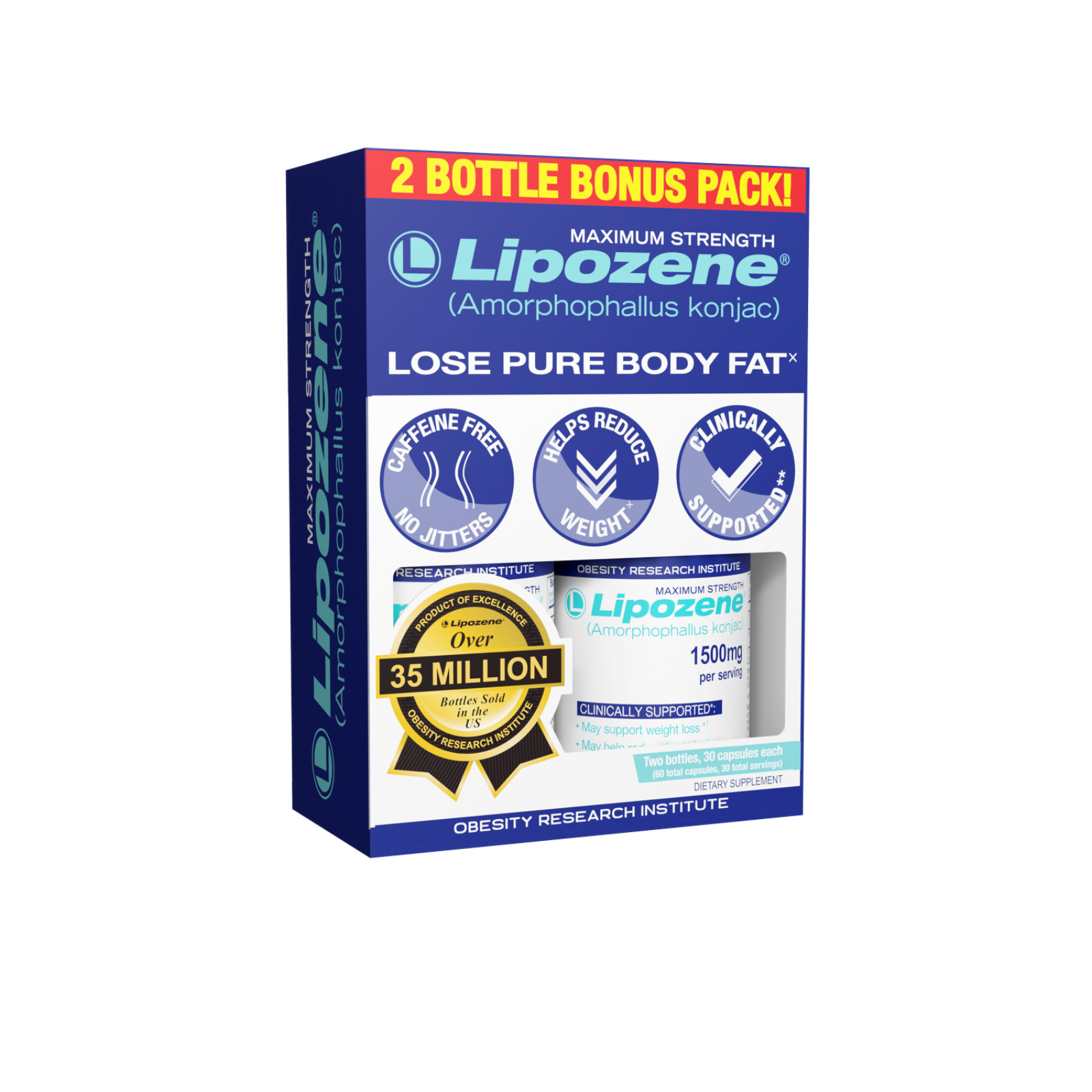 Lipozene® 1500mg Capsules 2×30 Count – Official Store – Weight Management