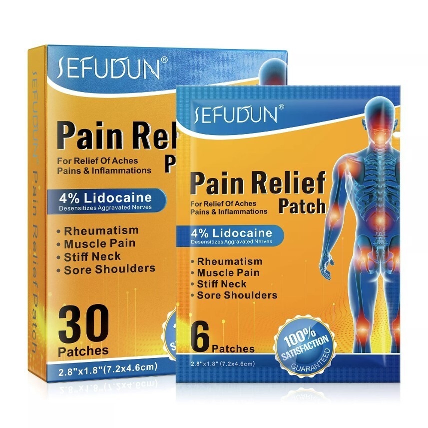 Lidocaine 4% Pain Relief Patch Maximum Strength Knee Joint 30 Patches Count