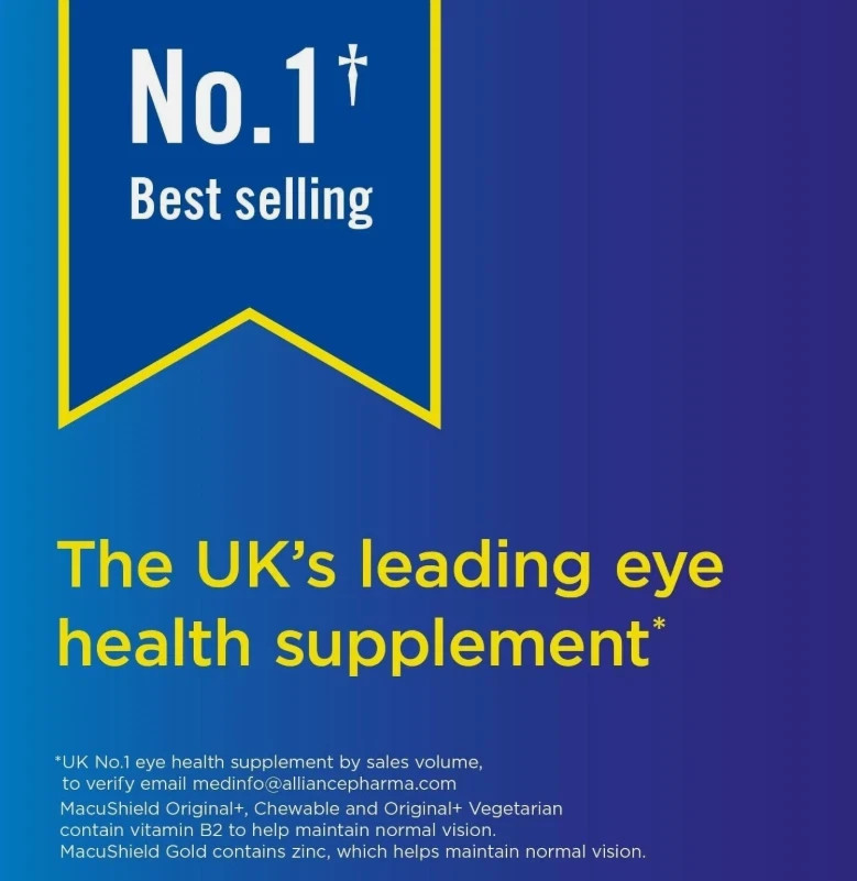 Macushield Original+ Eye Supplement 90 Capsules Supports Vision Health