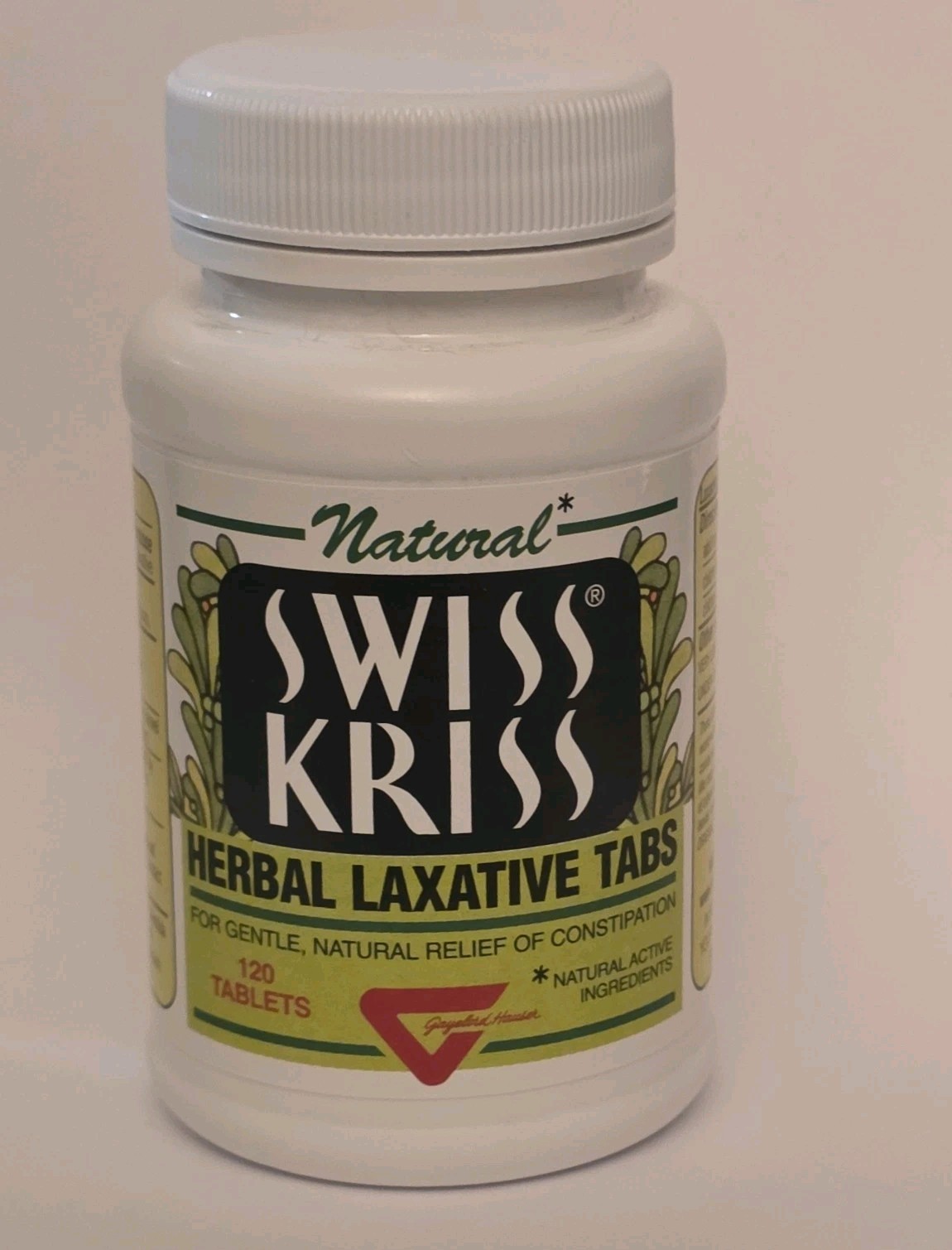 Swiss Kriss 8.5mg Herbal Laxative Tabs Natural Ingredients 120 exp 03/2030 NEW