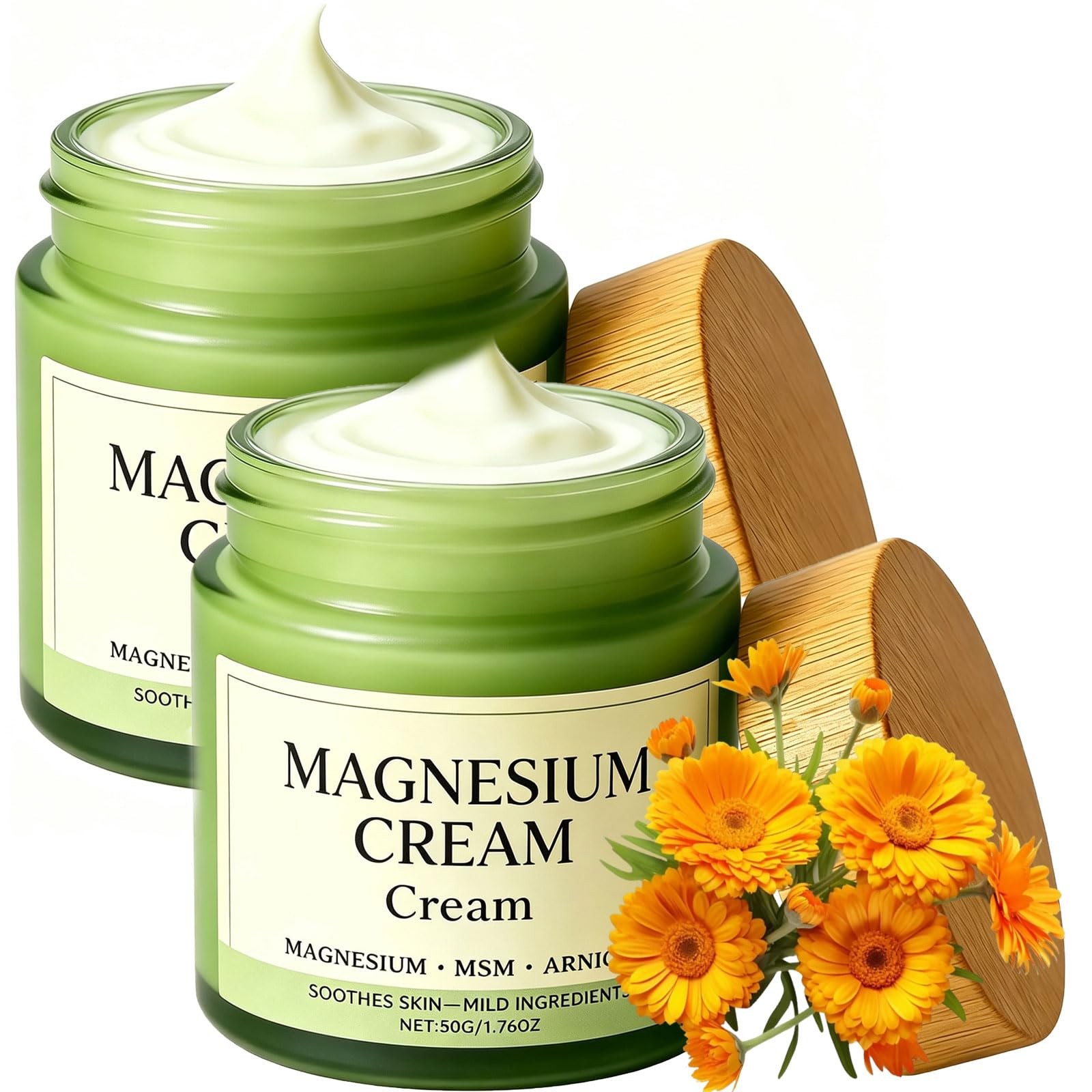 2 pack Nerve Magnesium Cream with Arnica for Soothing Muscle, Joint, Knee, Ne…