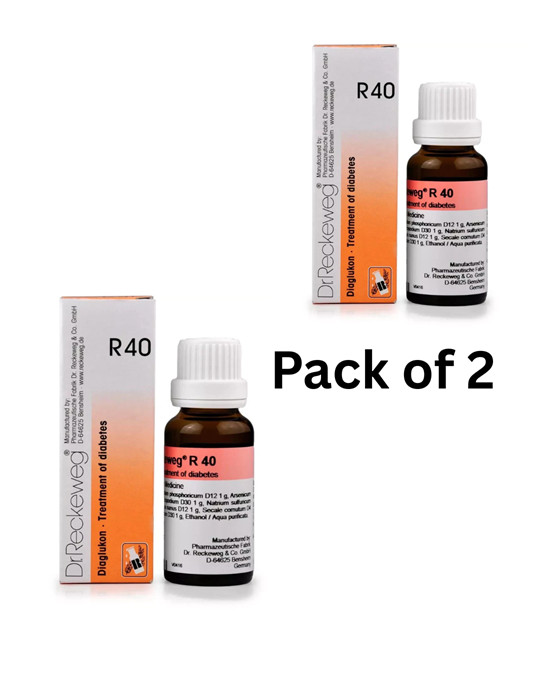 Dr. Reckeweg Germany R40 Drops 22ml Pack of 2 FREE SHIPPING