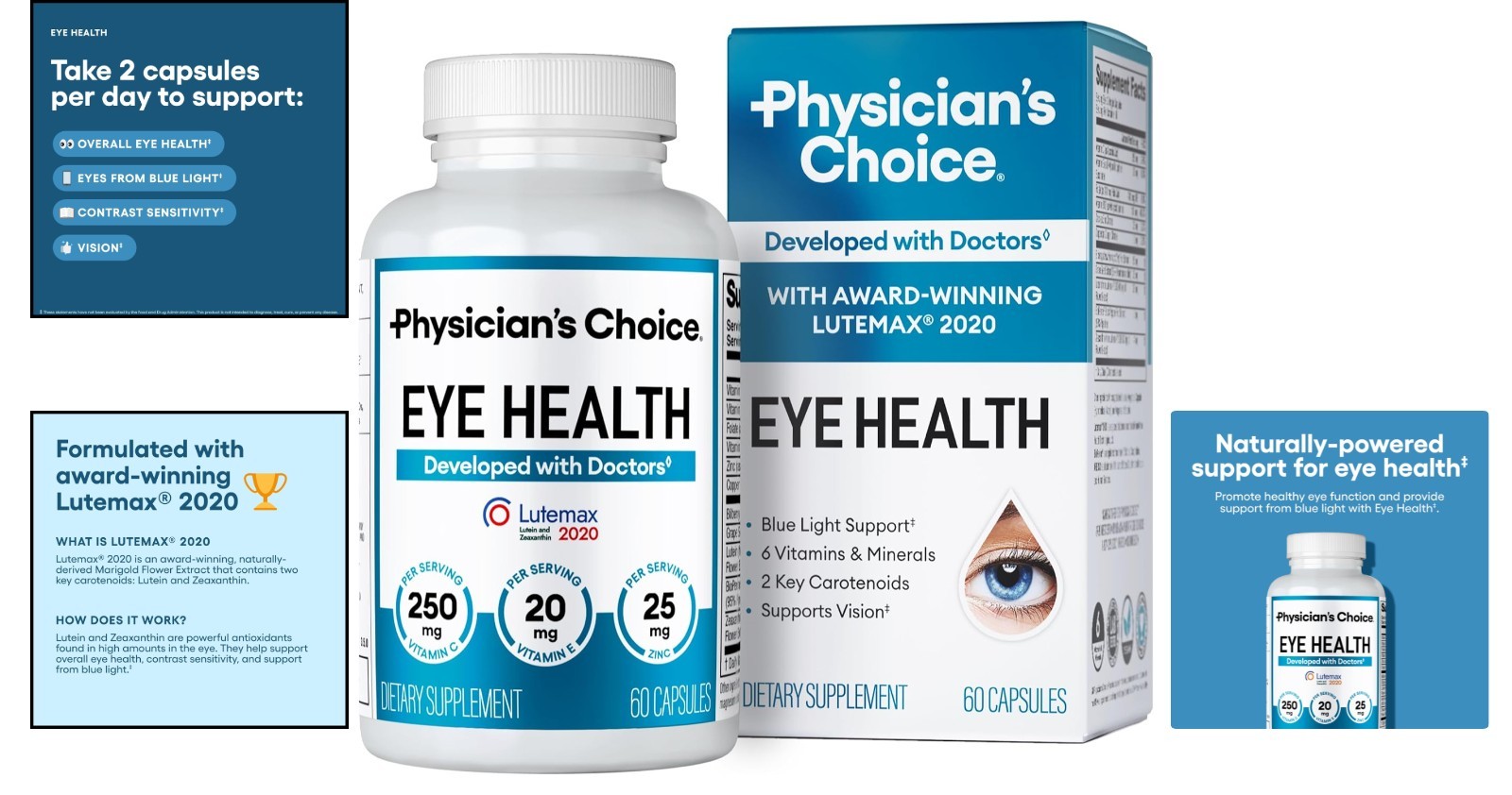 Eye Health Support Capsules with Clinically Proven Ingredients