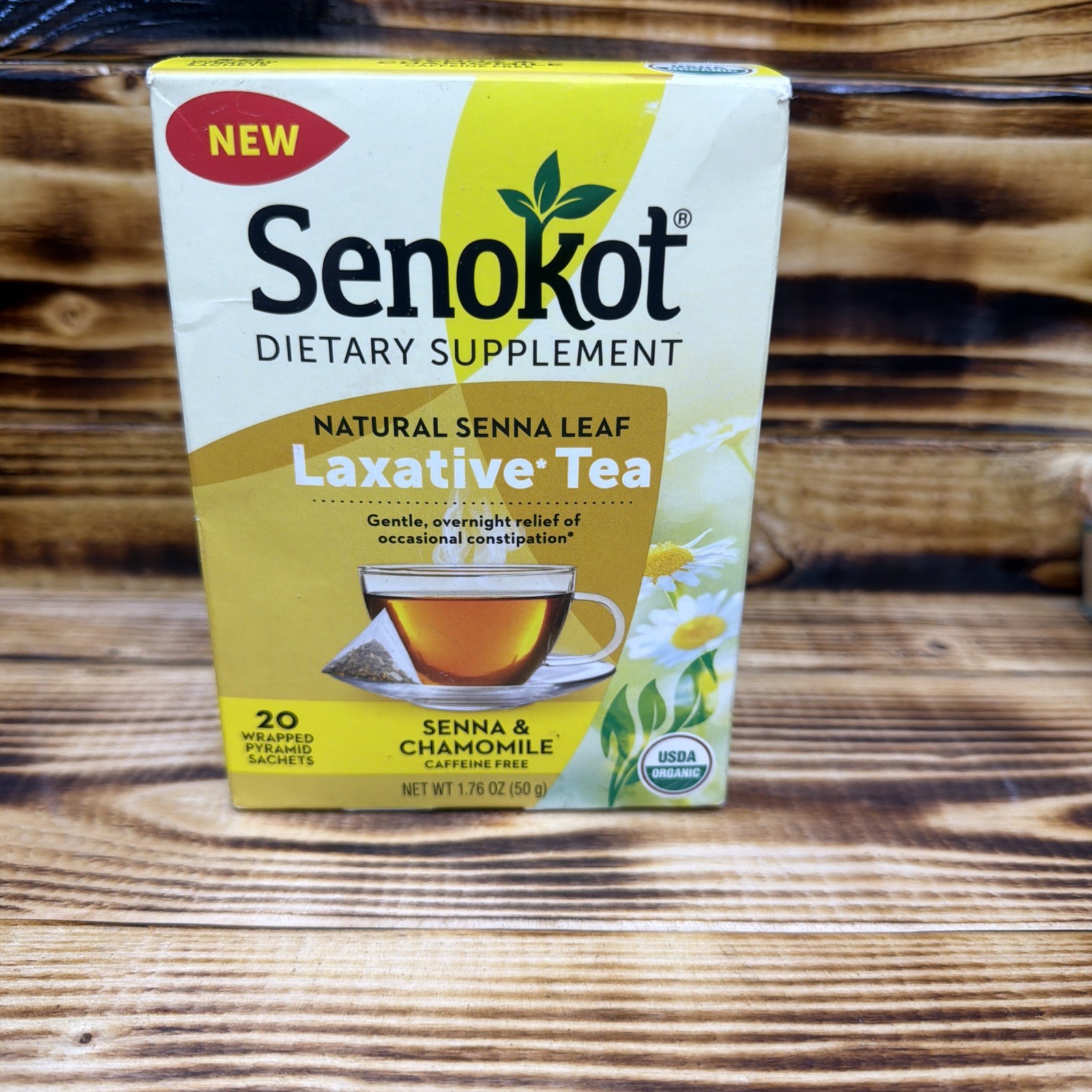 Senokot Organic Senna & Chamomile Laxative Tea (20 Sachets) 1.76oz EXP 08/26