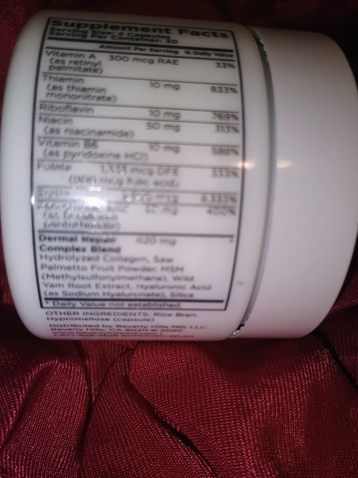 Beverly Hills MD Dermal Repair Complex Anti-Aging Supplement – 60 Capsules