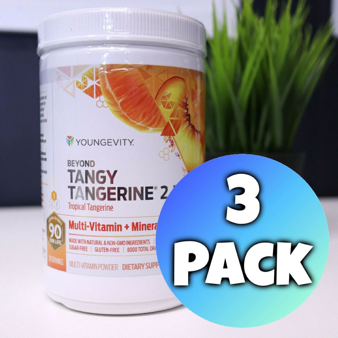 Youngevity Dr. Wallach Beyond Tangy Tangerine BTT 2.5 Canister 3pk