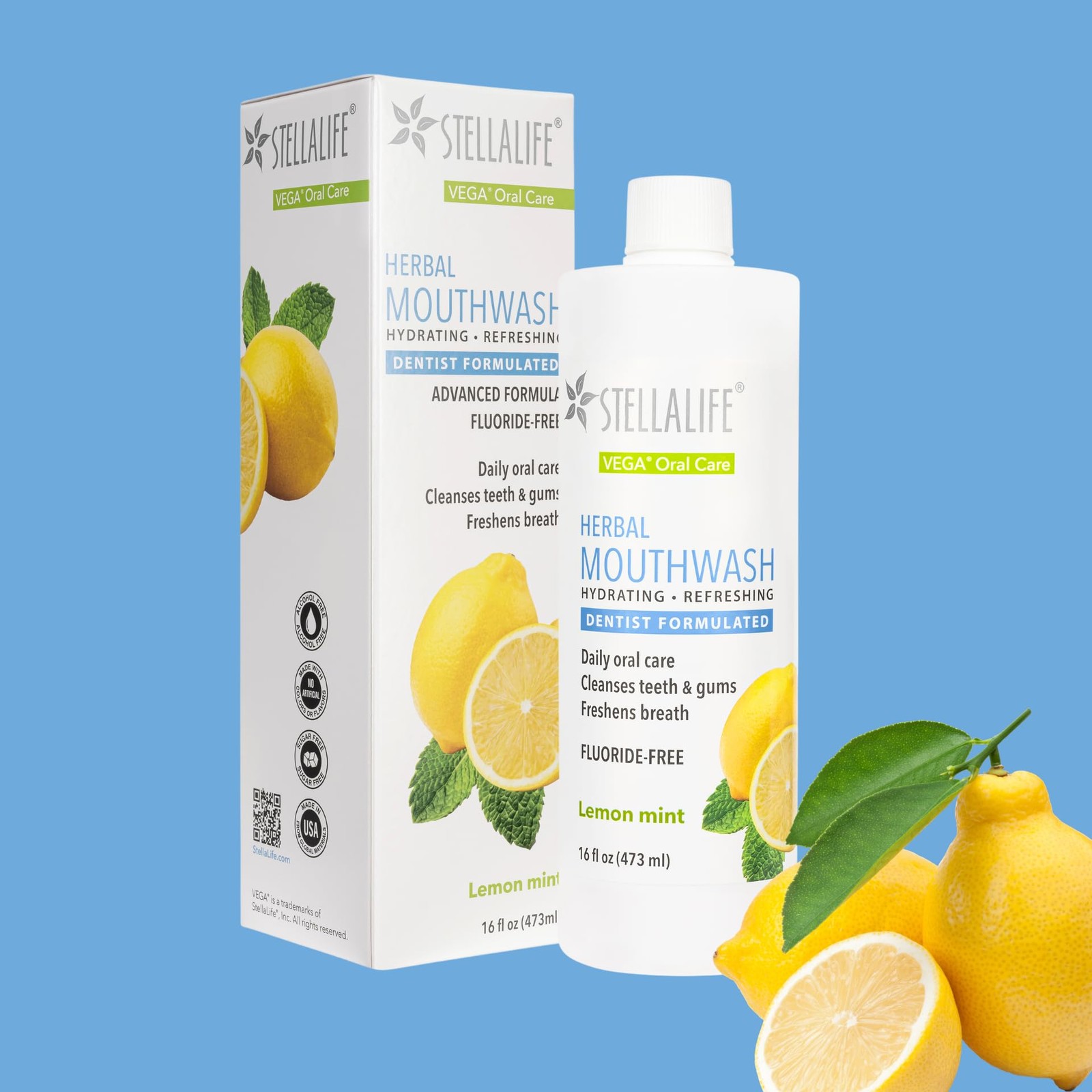 Stellalife Wellness Herbal Mouthwash Not Professional Vega Rinse Lemon Mint