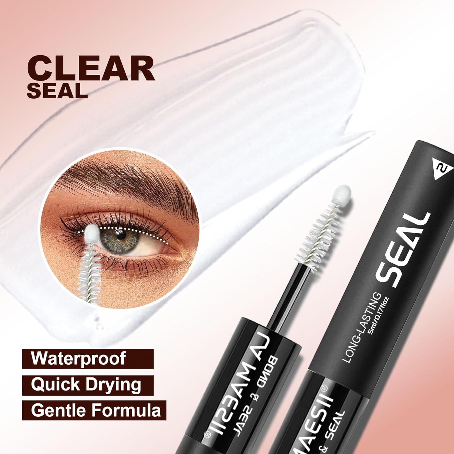 Lash Cluster Glue,Lash Bond and Seal Waterproof,Bond & Seal Lash Glue for Eyelas