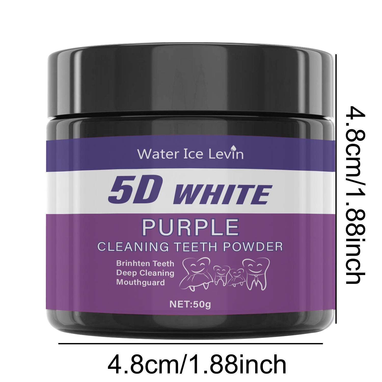 Purple Teeth Cleaning Powder – Sulfate-Free, Deep Cleaning and Polishing, Whiten