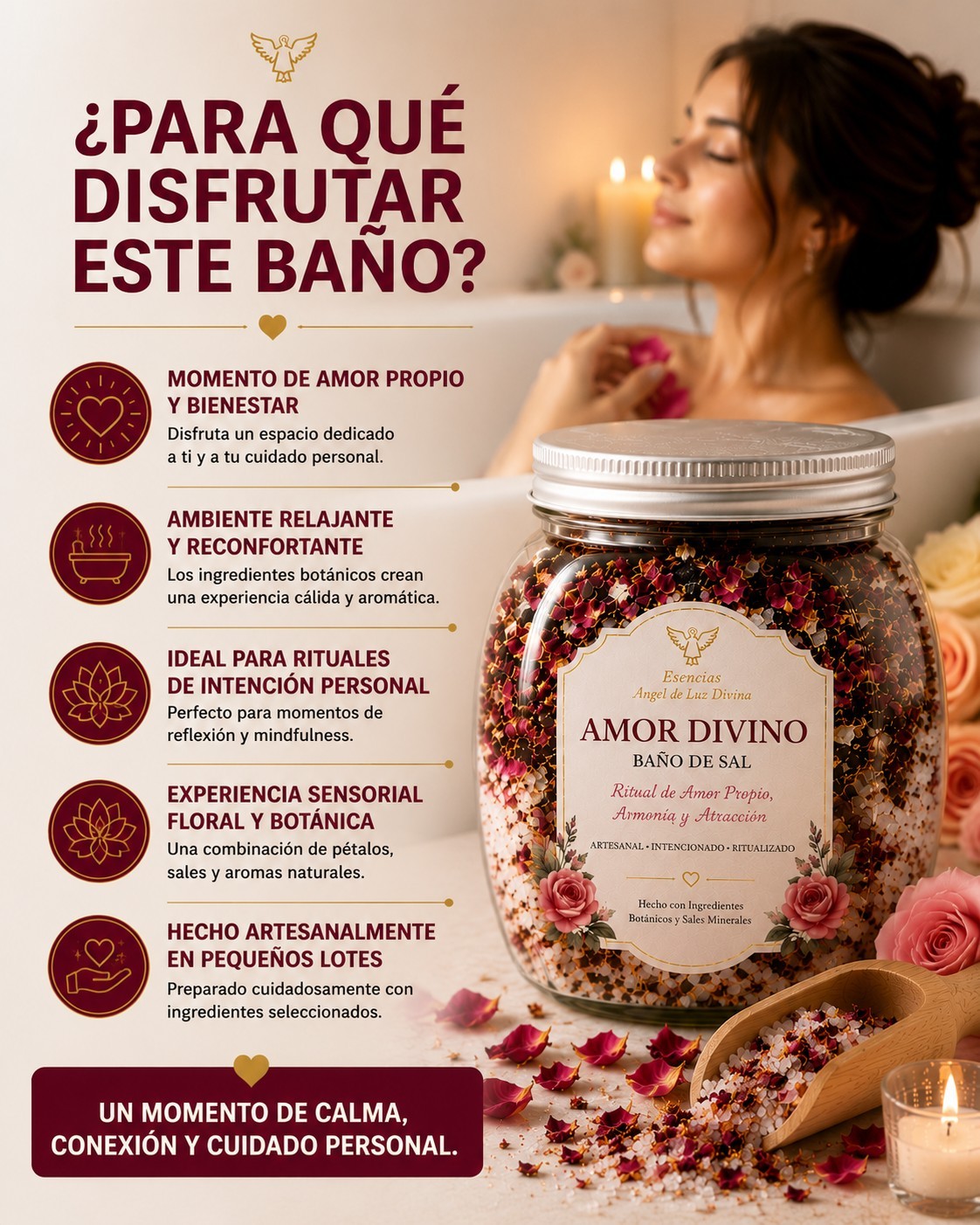 Esencias Angel de Luz Divina LOVE & ATTRACTION RITUAL BATH SALT