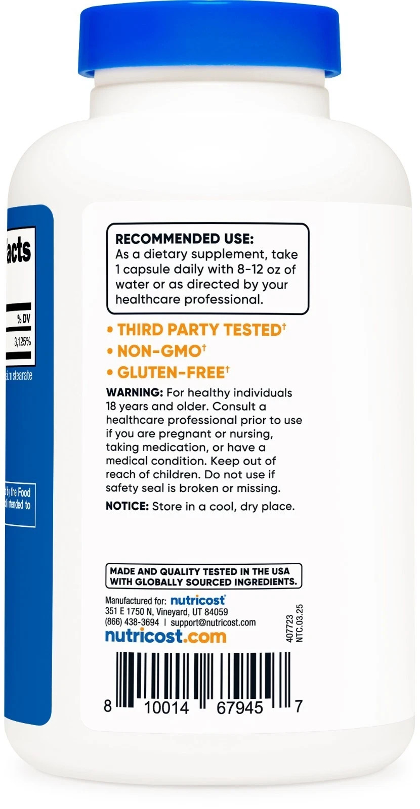 Nutricost Niacinamide (Vitamin B3) 500mg, 240 Capsules – Flush Free, Gluten Free