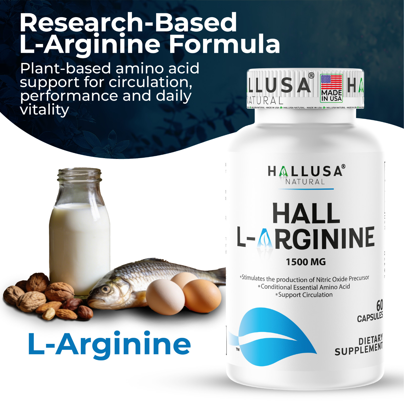 L-ARGININE , Extra Strength Nitric Oxide & Circulation Boost – Muscle RECOVERY
