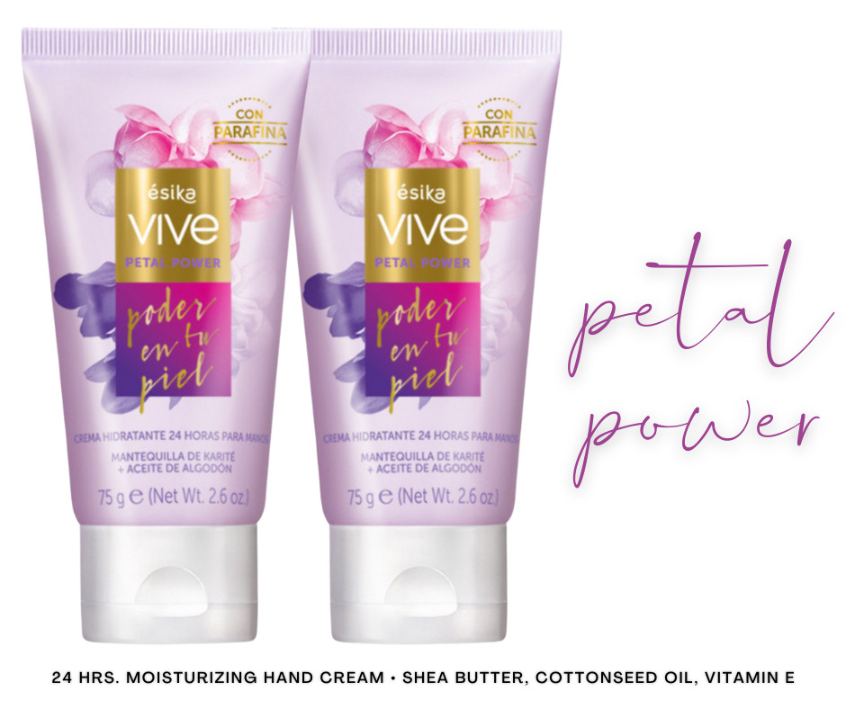 Hand Cream VIVE by Esika Petal Power Shea Butteer Cottonseed Oil vitamin E 2-Pk