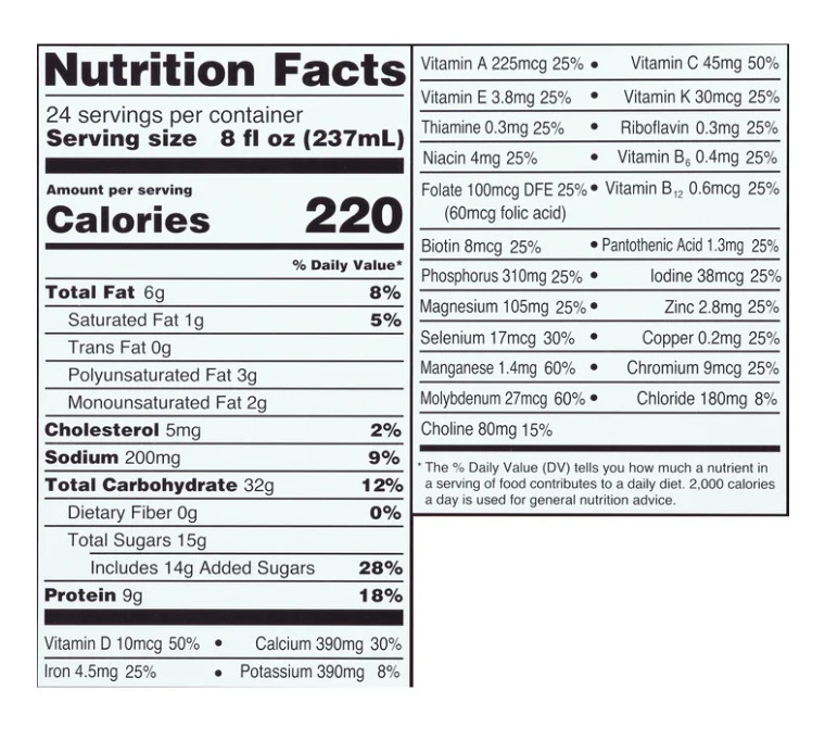 Equate Original Meal Replacement Shake, Chocolate, 8 fl oz, 24 Count
