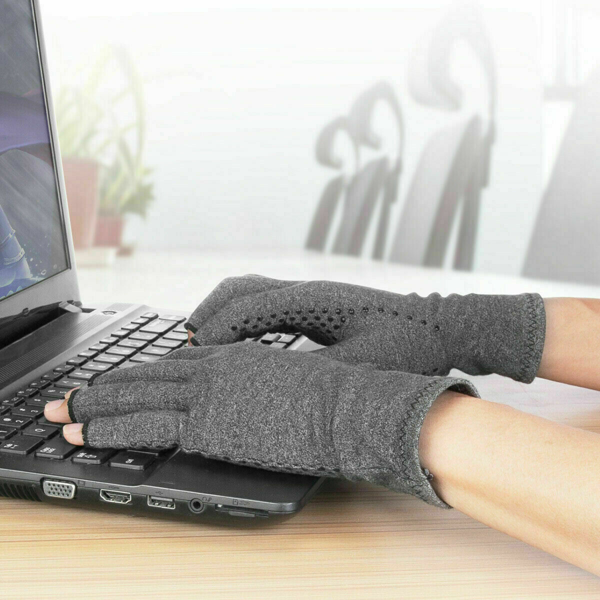 1 PAIR Copper Arthritis Compression Gloves Hand Support Joint Pain Relief USA