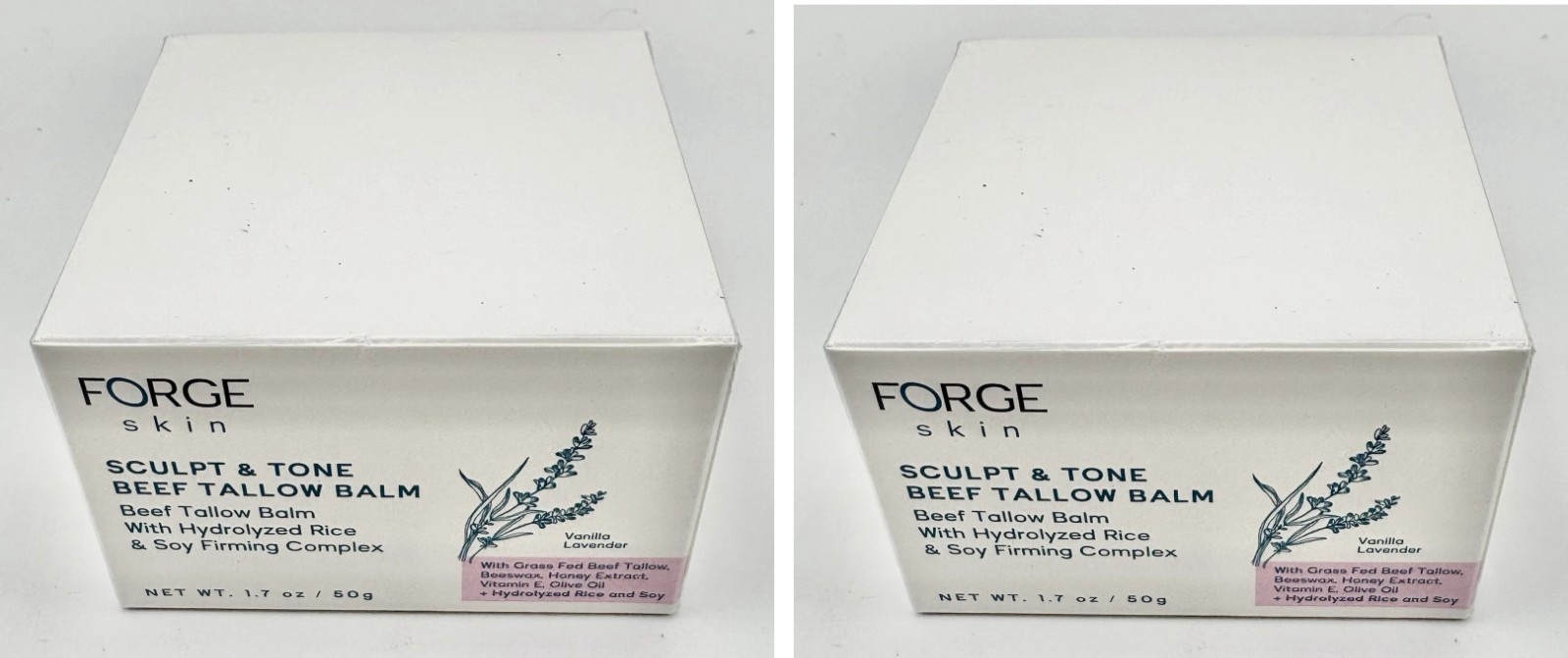 2 X Forge Skin Sculpt & Tone Beef Tallow Balm Vanilla Lavender 1.7 oz Sealed
