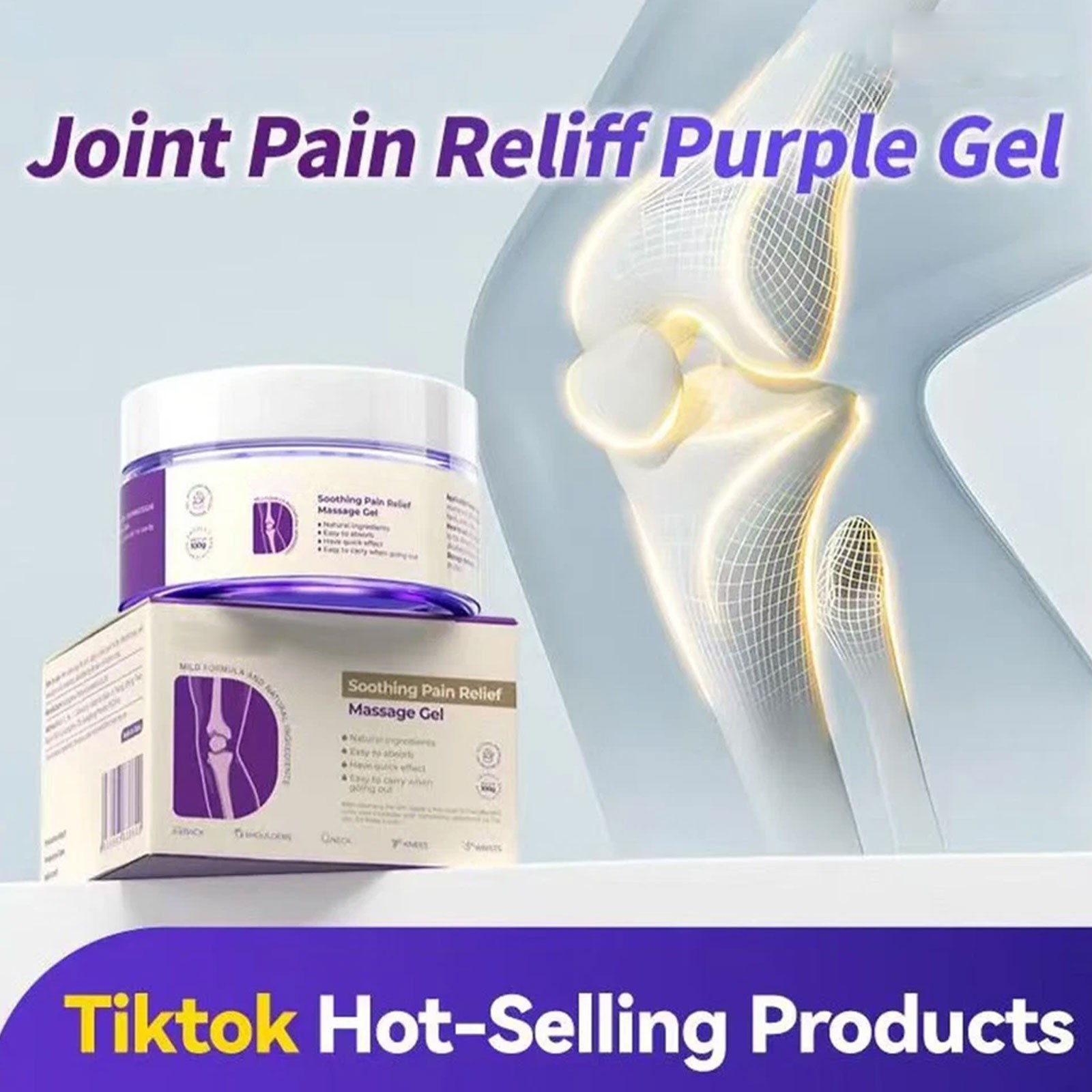 Joint Pain Gel Fast Acting Gel, Soothing Pain Massage Gel, 100g