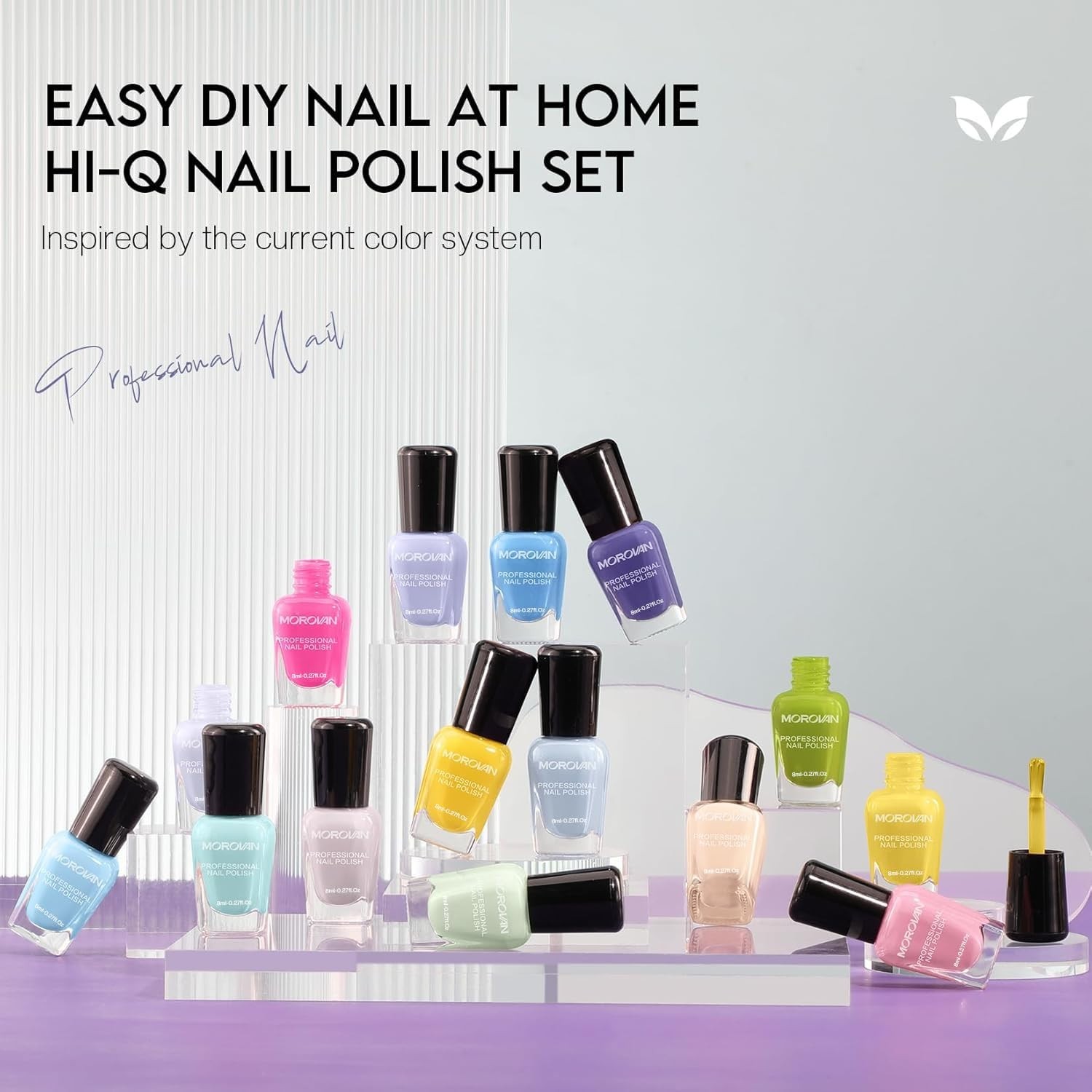 Pastel Nail Polish Set: 15 Colors, 0.27oz – & Cruelty-Free for Summer Charm