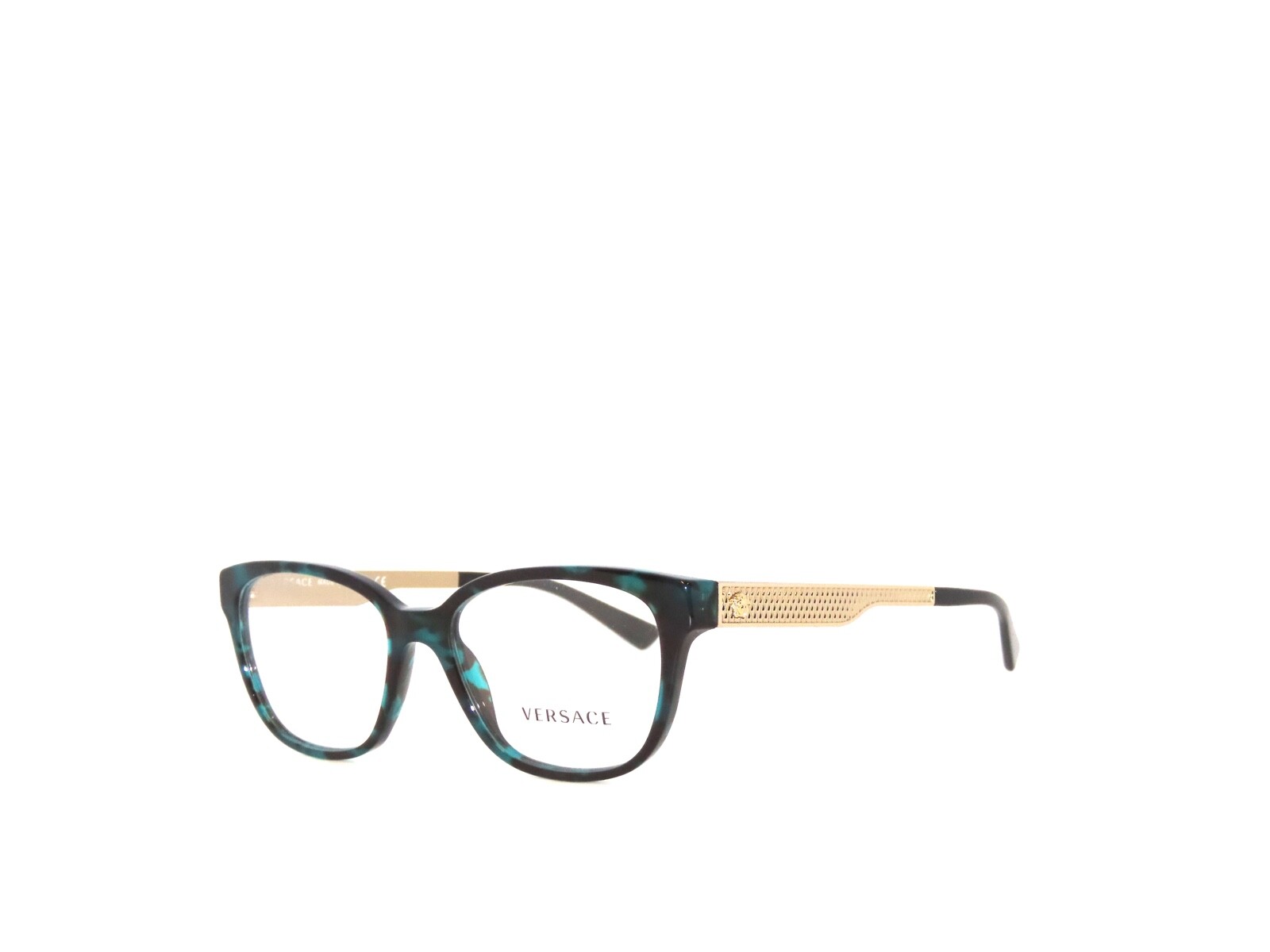 Versace VE3240 5076 52 Green Havana Gold Eyeglasses 3240