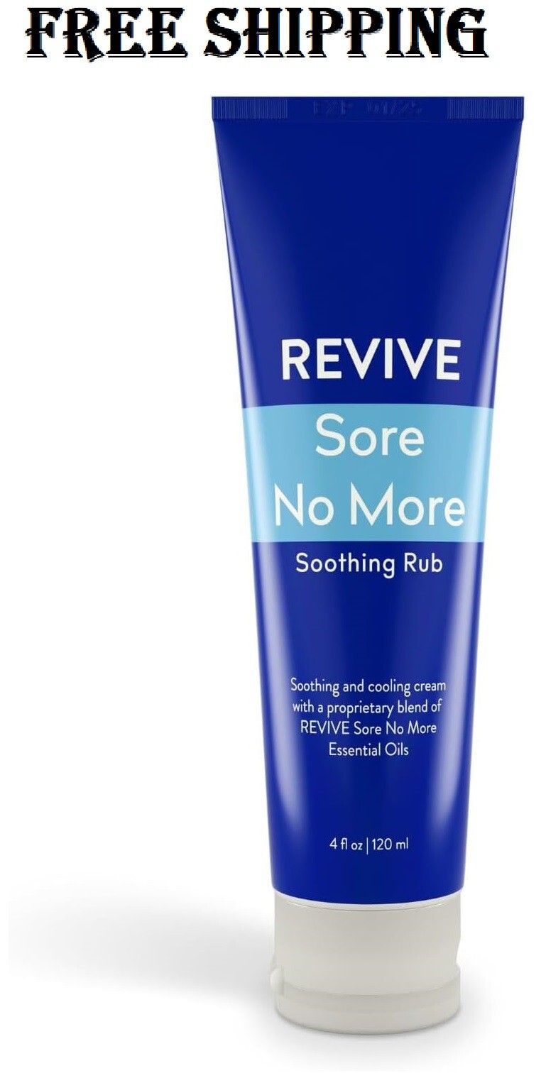 Sore No More Soothing Rub by Revive Essential Oils – 4 oz Cream with Essentia…