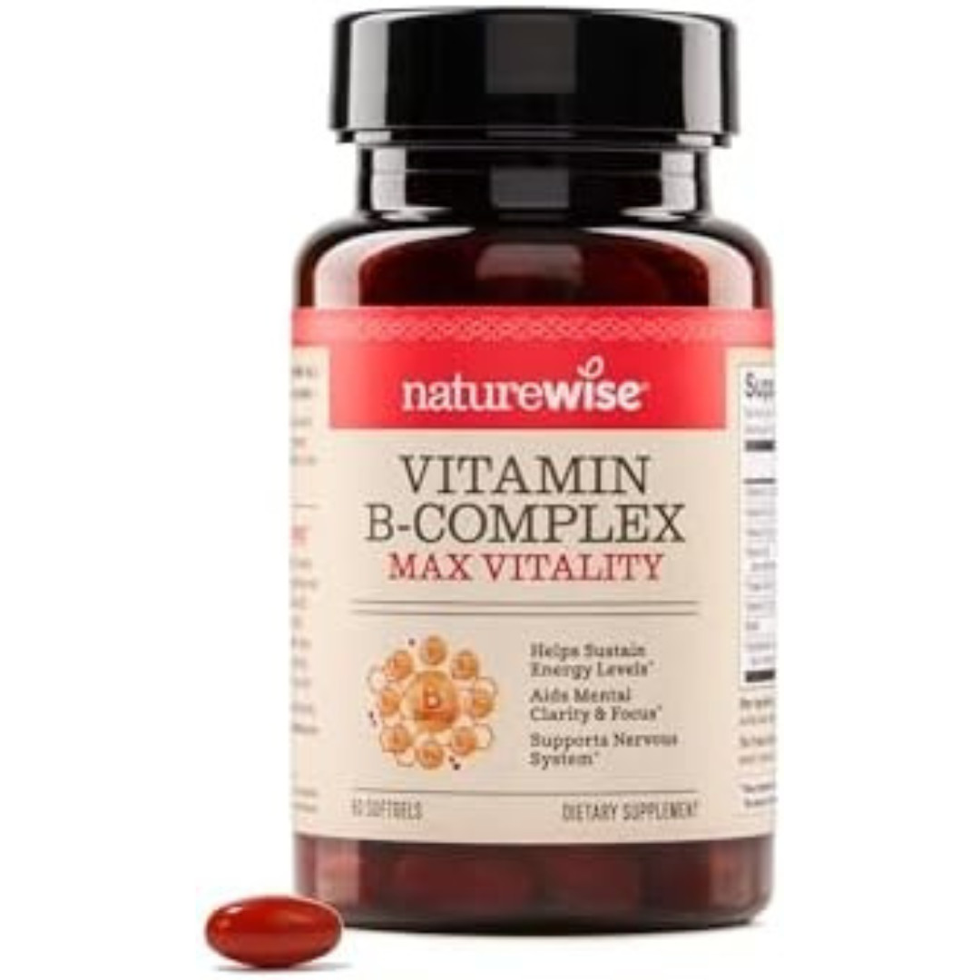 NatureWise Vitamin B Complex for Women and Men – with 60 Count (Pack of 1)