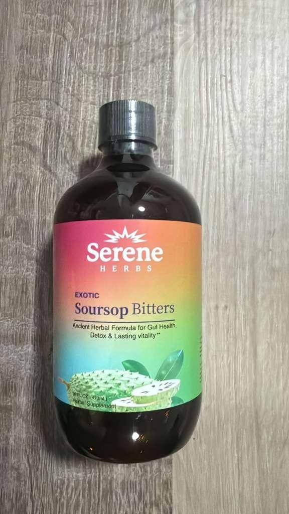 Soursop Bitters Pure 16 oz 100% Natural Exotic Organic Detox Herbs EXP 5/4/28