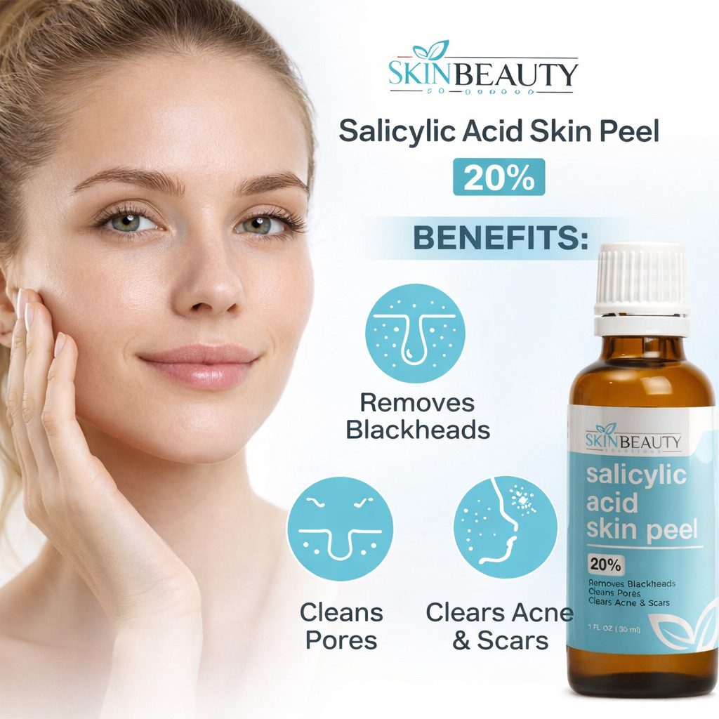 Salicylic Acid Skin Peel 10% 20% 30% Exfoliating Face Care Solution