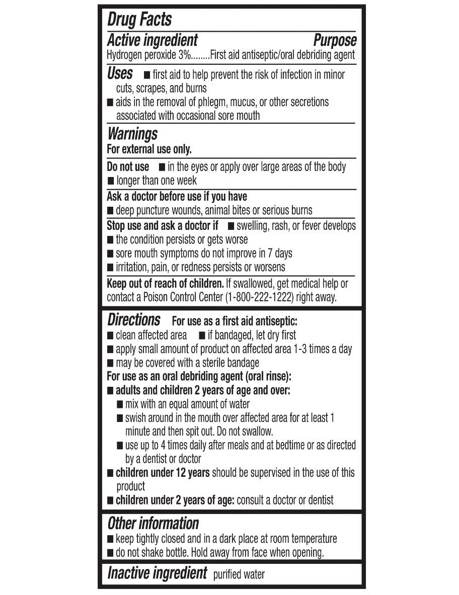 Equate 3% Hydrogen Peroxide USP Antiseptic Solution, 16 fl oz 1Ea