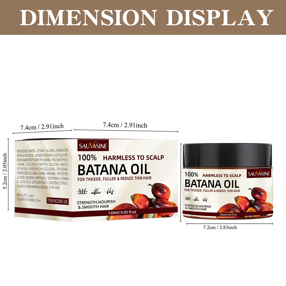 Natural Organic Batana Oil for Hair Growth, Thicker Fuller&Heal Thicker Hair US