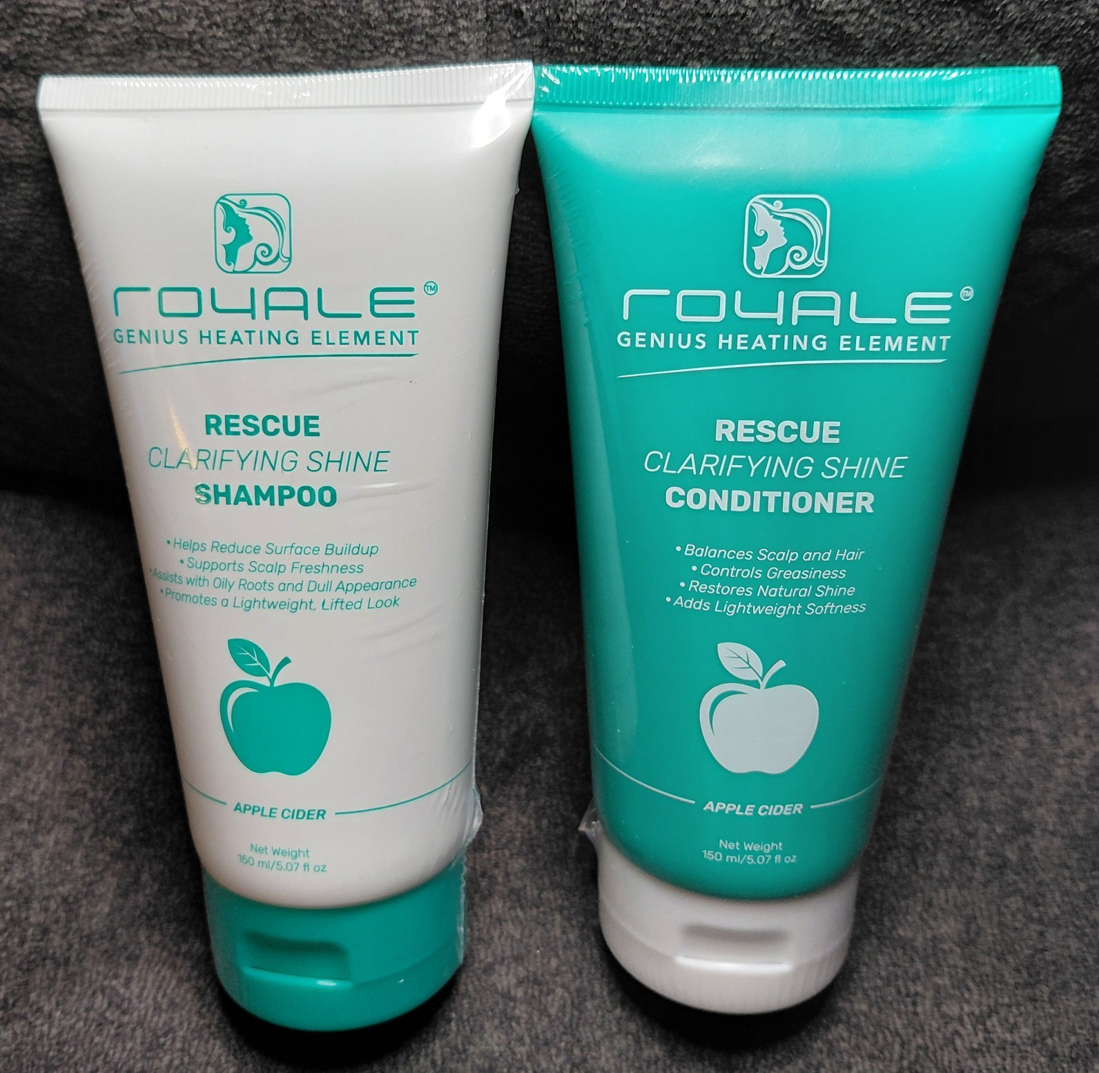 Royale Rescue Clarifying Shine Shampoo & Conditioner Apple Cider 5.07 fl oz