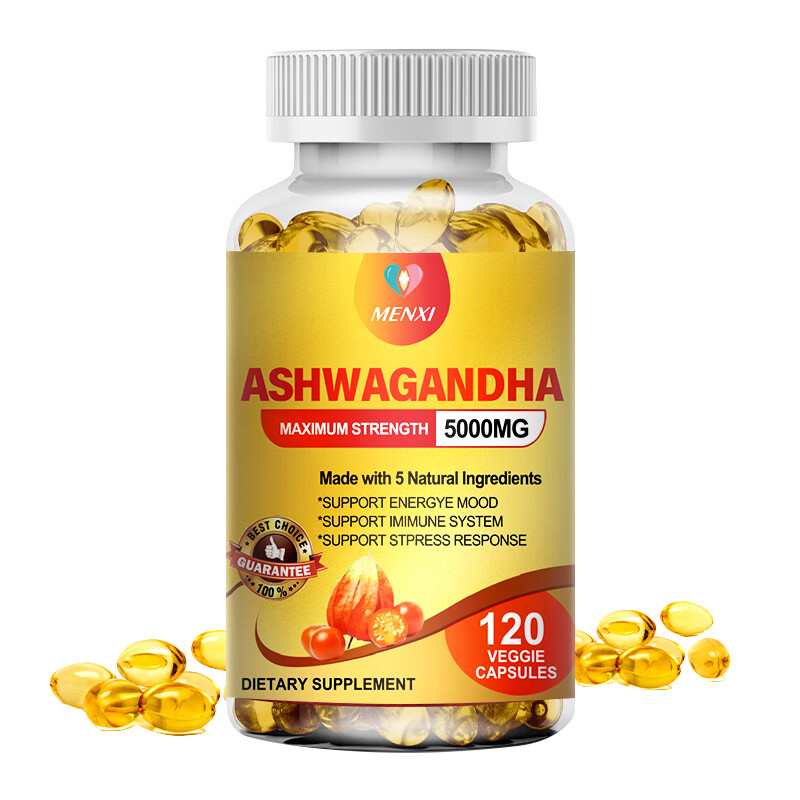 Organic Ashwagandha Capsules High Quality Dietary Supplement,120 Veg Softgels