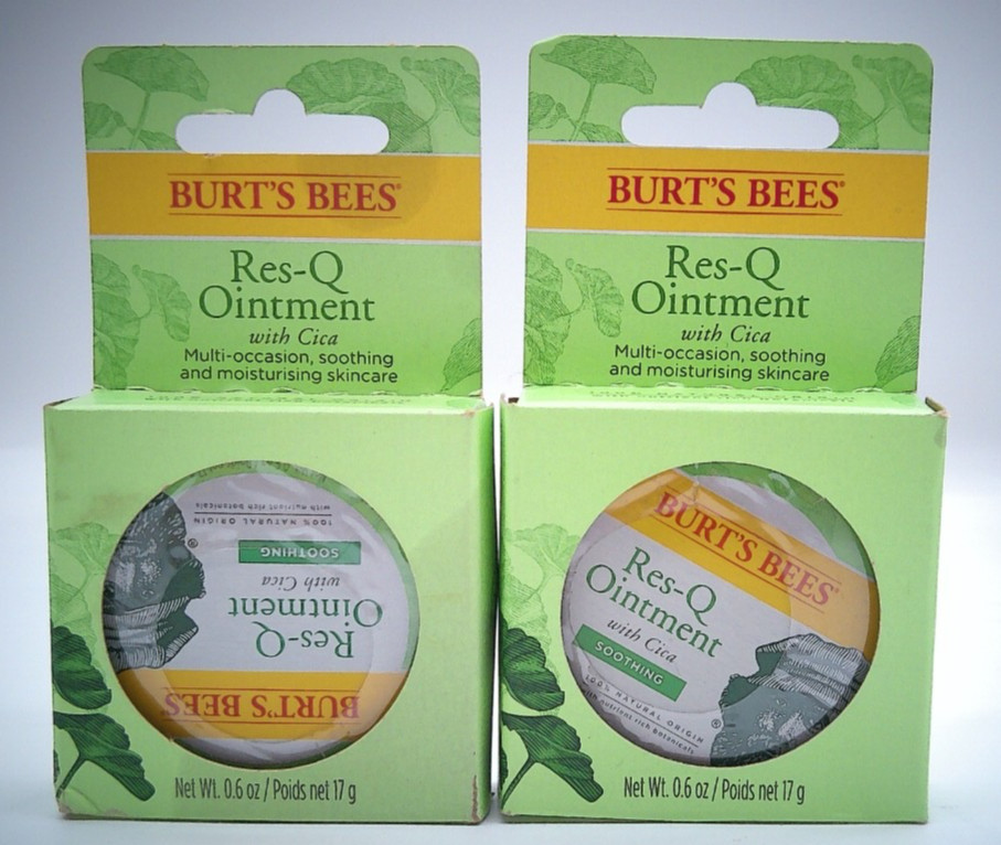 2Pk- Burt’s Bees Res-Q Ointment W/Cica, 0.6 Oz. Each, No Exp.