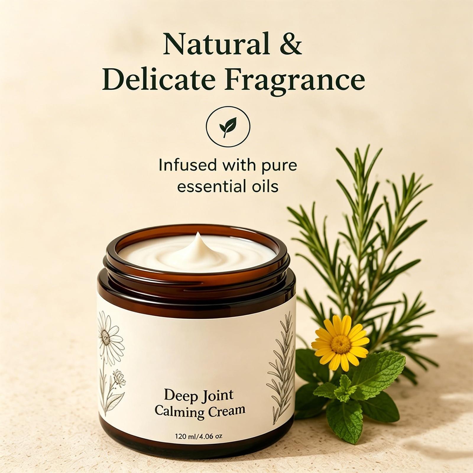 Nepimi Organics Deep Joint Calming Cream,Moisturizing Massage Topical Body Cream
