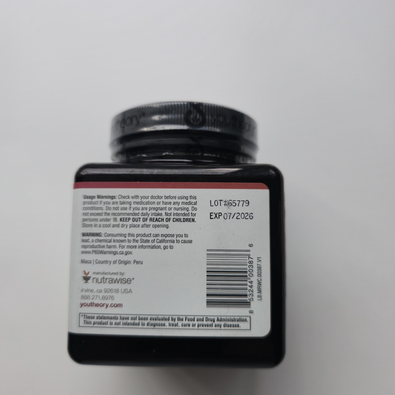 Youtheory – Maca Root – Women – Energy Boost – 120 Capsules – Ex: 07/2026