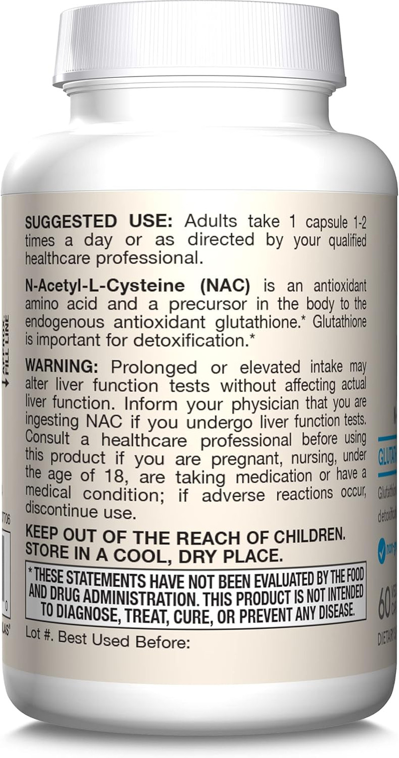 ® N-A-C 500 Mg, Dietary Supplement, Antioxidant Support for Liver Health, 60 Veg