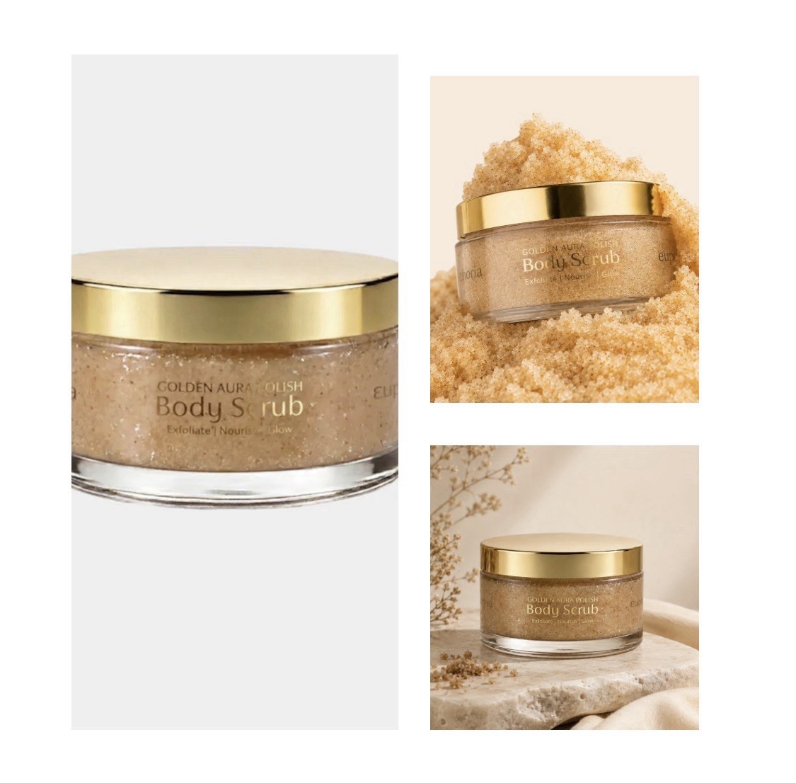 Euphoria Pure Bliss Golden Aura Polish Body Scrub 200 Ml / 6.76 fl Oz Sealed