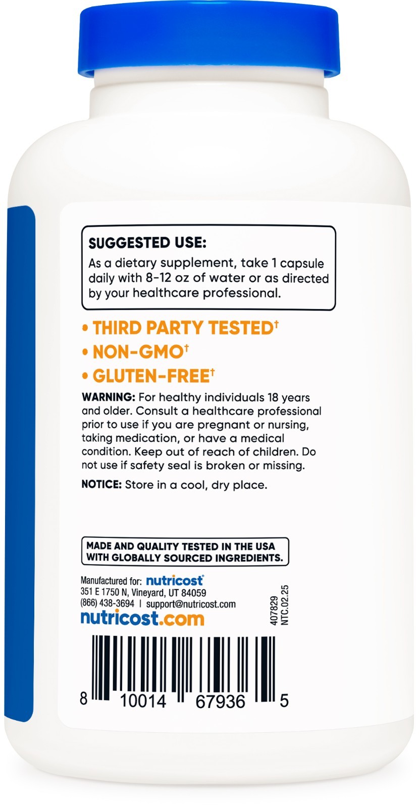 Nutricost L-Theanine 200mg, 240 Capsules – Double Strength
