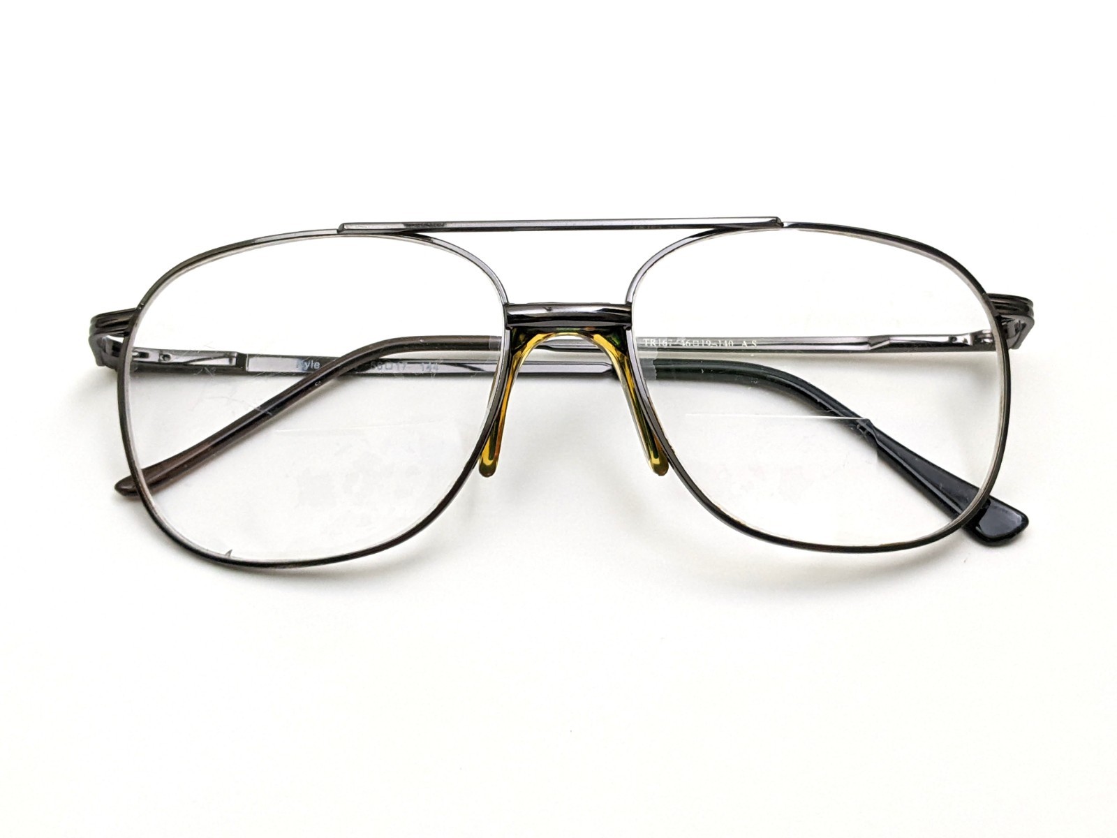 Unknown TR167 A.S. Kyle Gun Pilot Full Rim Eyeglasses Frames: Gunmetal 46-19-140