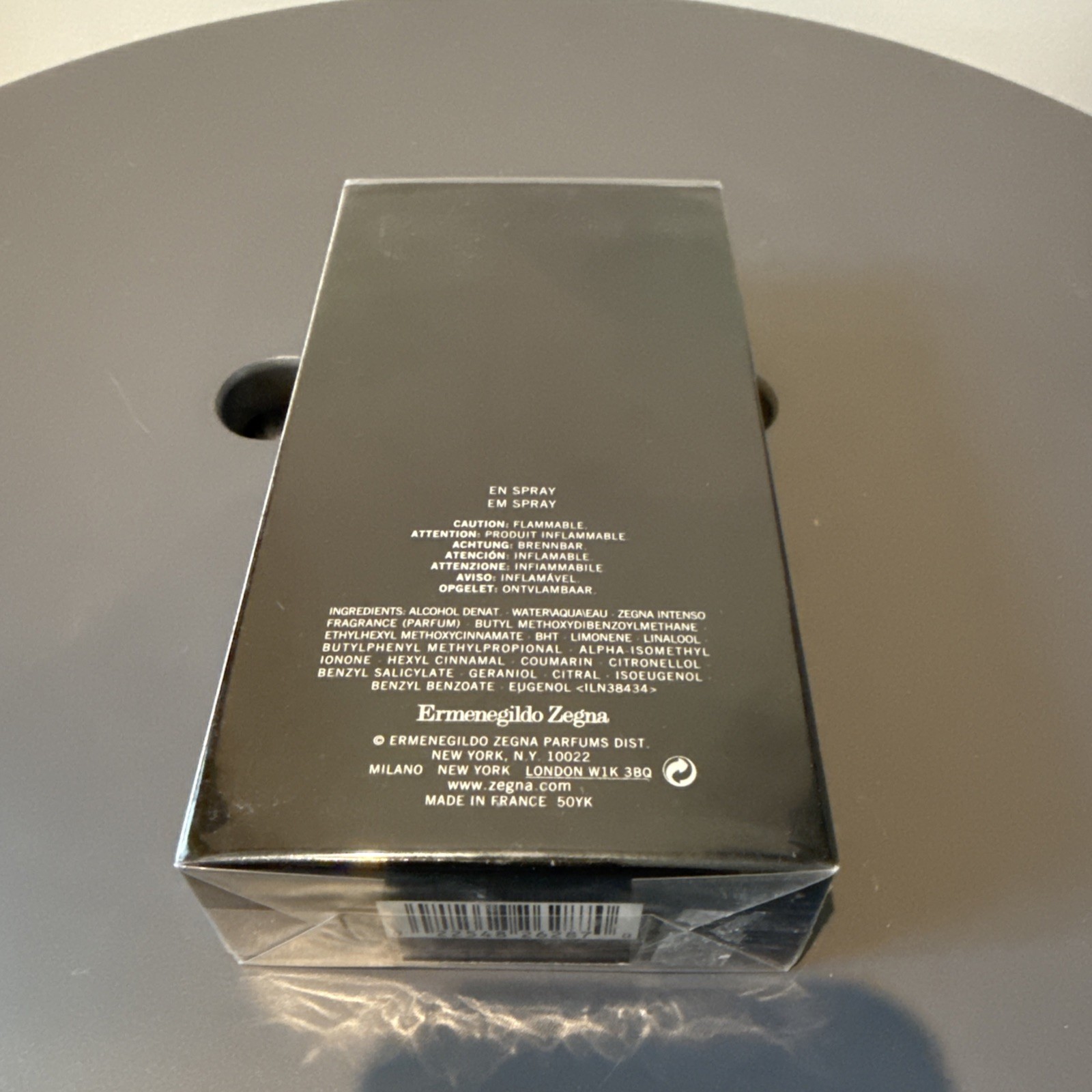 ZEGNA INTENSO by Ermenegildo Zegna Men EDT Spray 3.4oz 100ml NIB Sealed