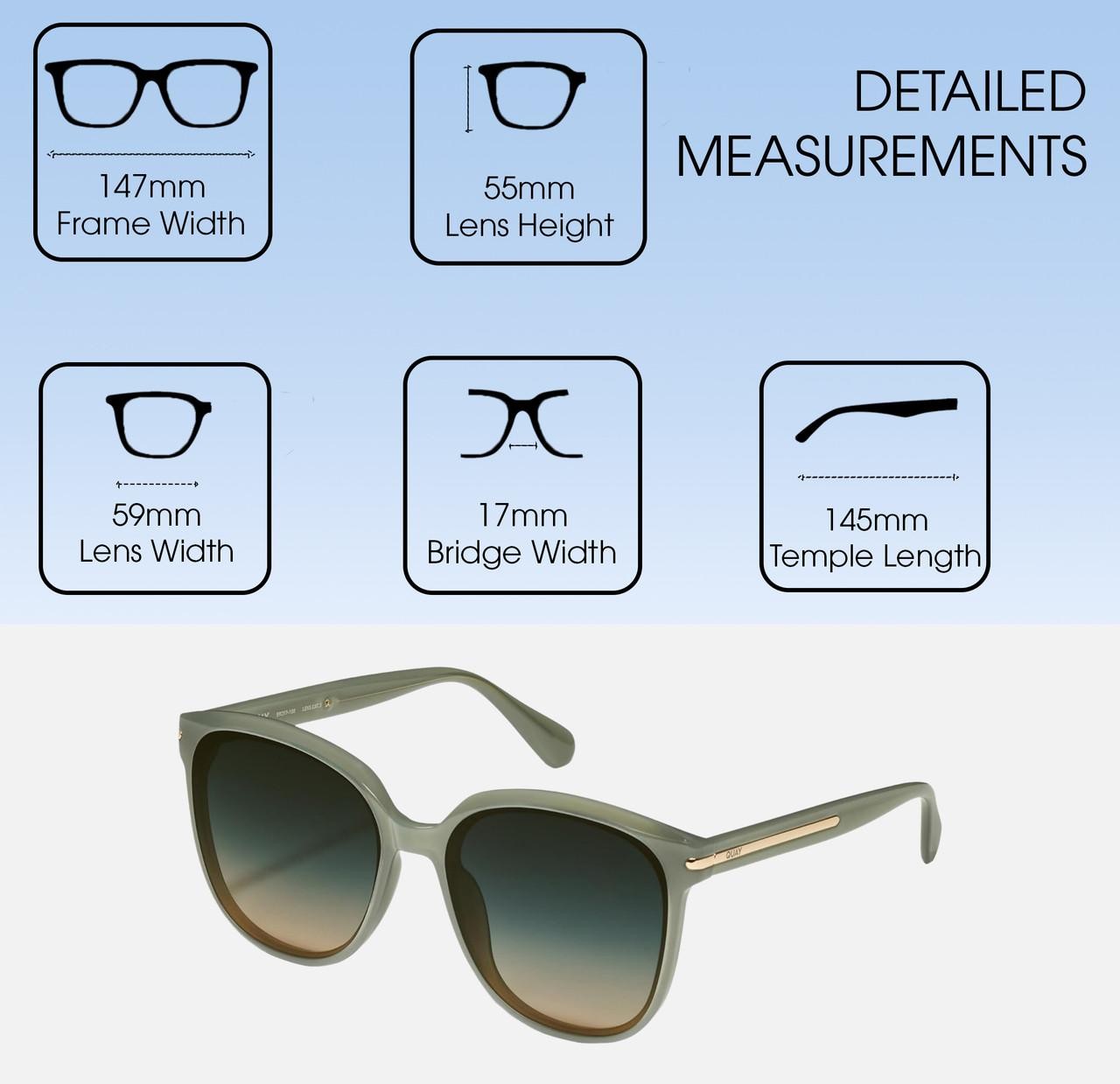 QUAY Australia Rent Free Panthos Designer Blue Light Glasses in Jade Green 59 mm