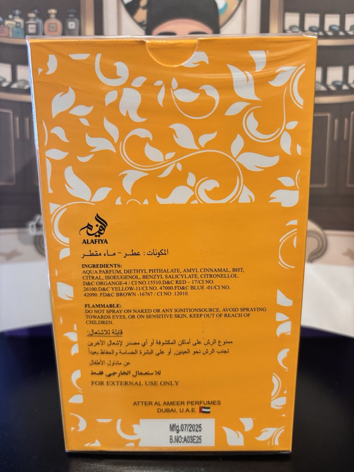 Alafiya MARIPOSA Lara MANGO 100ml 3.4oz EDP Spray. Inspired By Yara Tous.