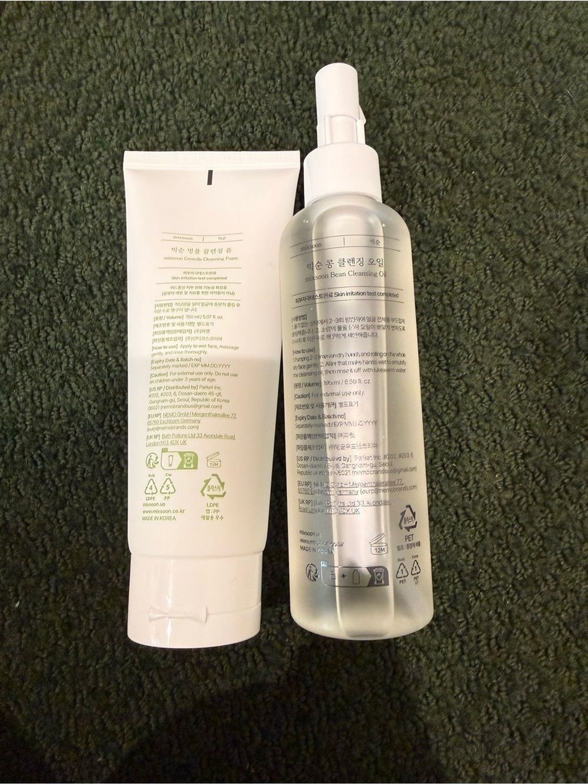 mixsoon Double Step Cleansing Duo Set – Green